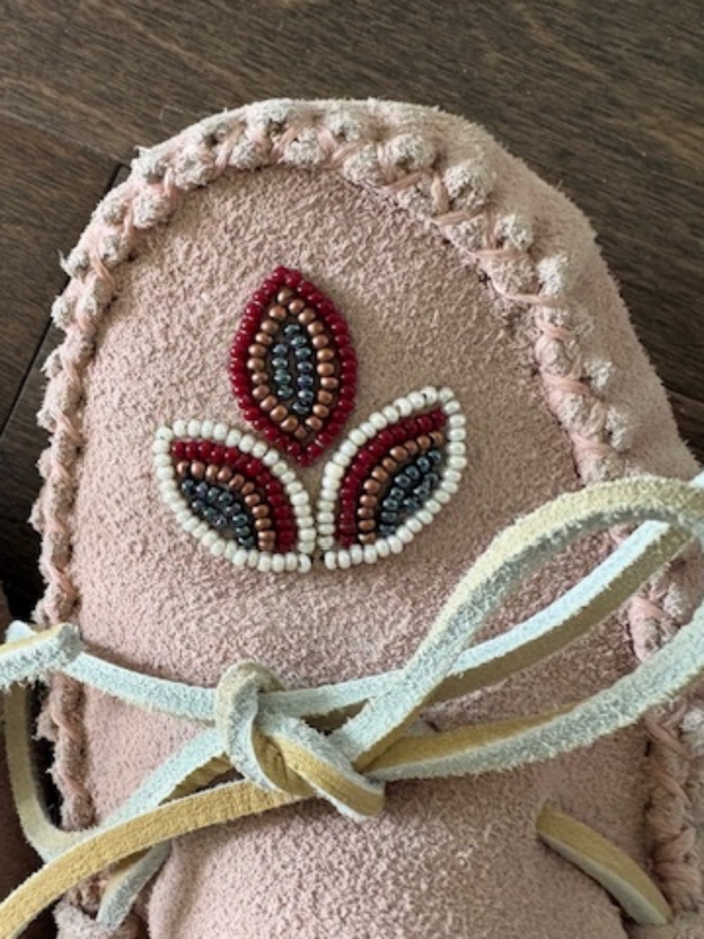MANITOBAH MUKLUKS Kayak Women's sz 7 suede leather moccasin slippers pink quartz - Picture 4 of 16